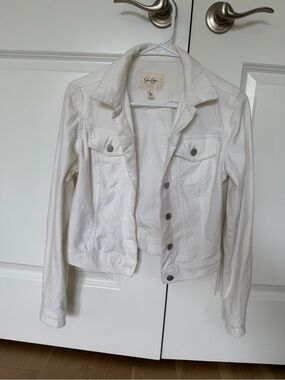 Jessica Simpson White Denim Jacket